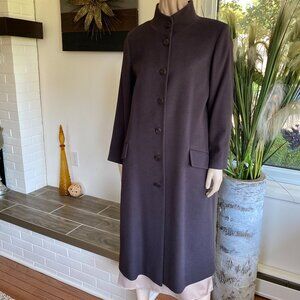 Jaeger Wool Cashmere Angora Overcoat Great Britain Sz12